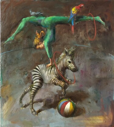 Pintura titulada "Balans" por Michał Kwarciak, Obra de arte original, Oleo