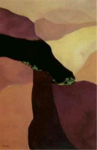 Painting titled " Desert Tree" by Michal Ashkenasi, Original Artwork