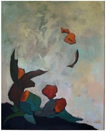 Painting titled "Falling From Heaven" by Michal Ashkenasi, Original Artwork