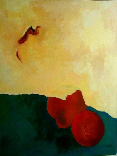 Painting titled "The Pomgranate." by Michal Ashkenasi, Original Artwork