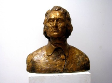 Sculpture titled "Popiersie Adama Mic…" by Michał Łapiński, Original Artwork, Other