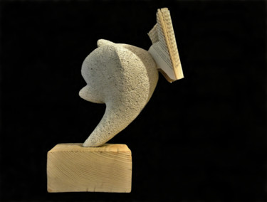 Sculpture intitulée "Double demi-lune" par Michalis Kontoudis, Œuvre d'art originale, Techniques mixtes