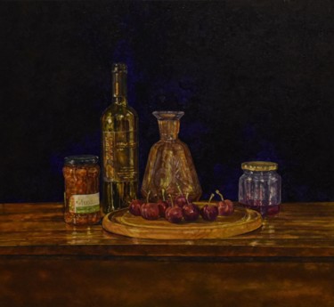 Painting titled "Still life" by Michalis Kontoudis, Original Artwork, Oil