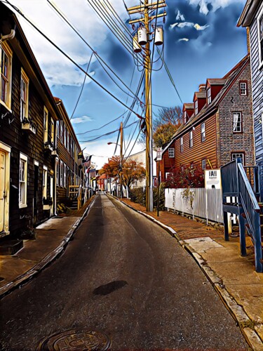 Fotografía titulada "a-sidestreet-in-ann…" por Micheal Driscoll, Obra de arte original