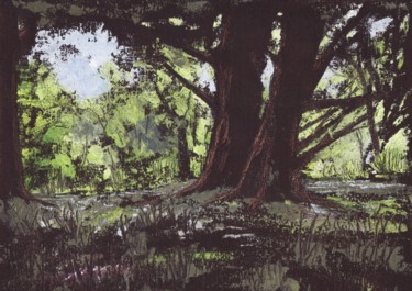 Pintura intitulada "Forest Glade, Killa…" por Micheal O Muirthile, Obras de arte originais, Óleo
