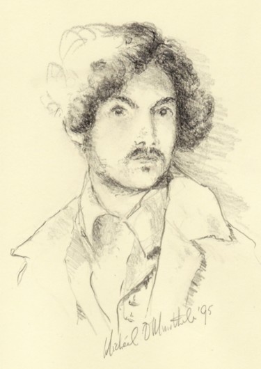 Drawing titled "Daniel Maclise, RA" by Micheal O Muirthile, Original Artwork, Pencil
