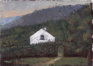 Painting titled "Peaceful Cottage ne…" by Micheal O Muirthile, Original Artwork, Oil