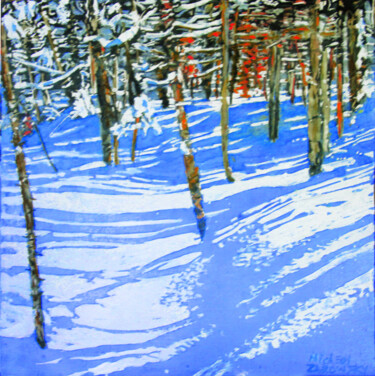 Painting titled "sunlight streaming" by Micheal Zarowsky, Original Artwork, Acrylic