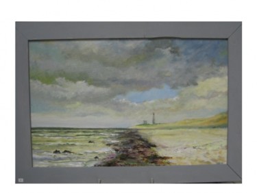Peinture intitulée "La côte sauvage" par Michel Adam, Œuvre d'art originale, Huile