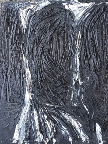Pintura titulada "Trois Arbres" por Michel Aubert, Obra de arte original, Oleo Montado en Bastidor de camilla de madera