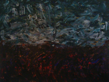 Painting titled "Un moment d'évasion…" by Michel Aucoin, Original Artwork, Acrylic