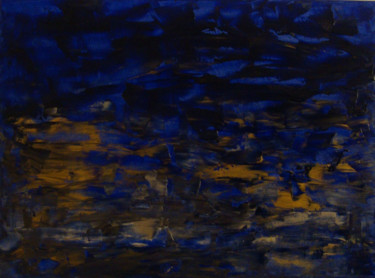 Peinture intitulée "Cheminement nocturne" par Michel Aucoin, Œuvre d'art originale, Acrylique