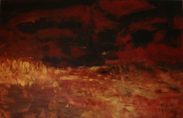 Peinture intitulée "Symphonie en rouge" par Michel Aucoin, Œuvre d'art originale, Acrylique