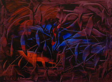 Painting titled "Mémoire instinctive" by Michel Aucoin, Original Artwork, Acrylic