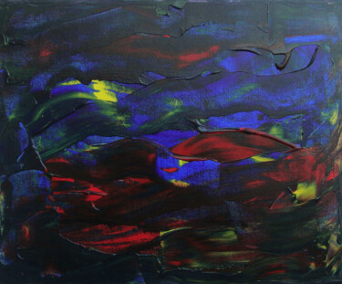 Peinture intitulée "Univers nocturne 1" par Michel Aucoin, Œuvre d'art originale, Acrylique