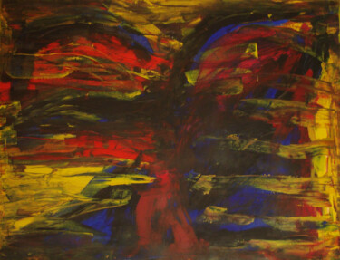 Peinture intitulée "Un univers tourmenté" par Michel Aucoin, Œuvre d'art originale, Acrylique