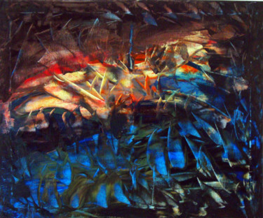 Painting titled "Lumière incandescen…" by Michel Aucoin, Original Artwork, Acrylic