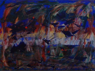 Peinture intitulée "Voyage chamanique" par Michel Aucoin, Œuvre d'art originale, Acrylique