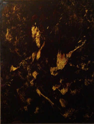 Peinture intitulée "Nébuleuse d'or" par Michel Aucoin, Œuvre d'art originale, Acrylique