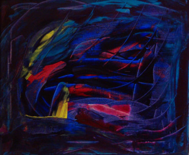 Peinture intitulée "Oiseau de nuit" par Michel Aucoin, Œuvre d'art originale, Acrylique