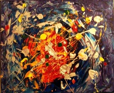 Pittura intitolato "Bing Bang" da Michel Aucoin, Opera d'arte originale, Acrilico