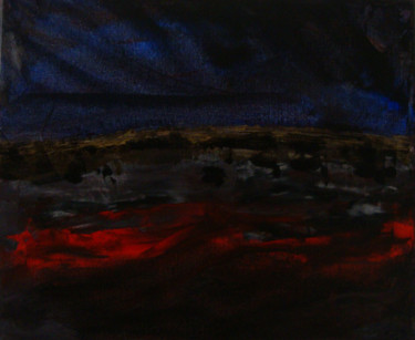 Painting titled "Nocturne" by Michel Aucoin, Original Artwork, Acrylic