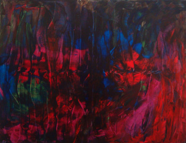 Painting titled "Vibrations" by Michel Aucoin, Original Artwork, Acrylic