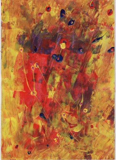 Peinture intitulée "Feu du printemps" par Michel Aucoin, Œuvre d'art originale, Acrylique