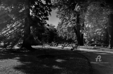 Fotografie getiteld "Les allées du jardi…" door Michel Babkine, Origineel Kunstwerk, Digitale fotografie
