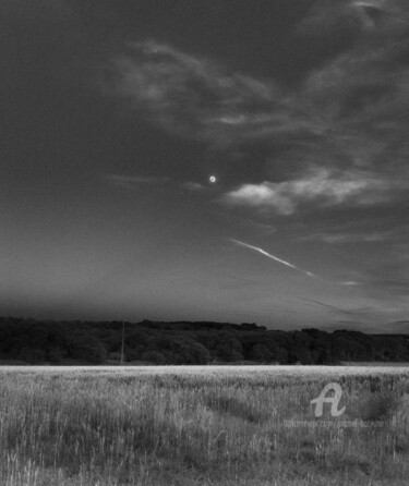 Photography titled "lune champêtre" by Michel Babkine, Original Artwork, Digital Photography