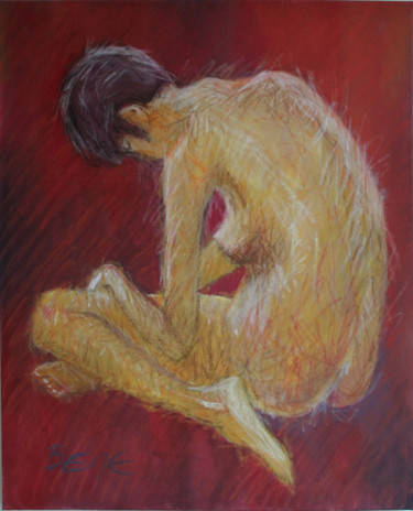 Pintura titulada "Mélanie" por Michel Béné, Obra de arte original, Pastel Montado en Bastidor de camilla de madera