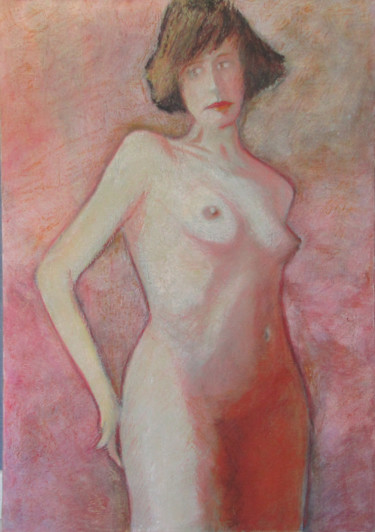 Malerei mit dem Titel "est-elle" von Michel Béné, Original-Kunstwerk, Pastell