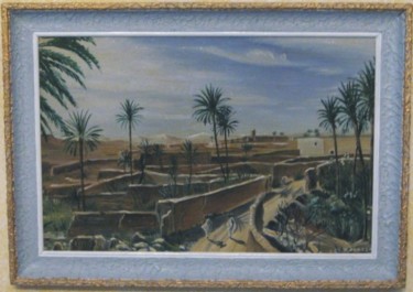Peinture intitulée "Sud Marocain" par Michel Bourdeau, Œuvre d'art originale