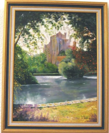 Peinture intitulée "Chauvigny le Chateau" par Michel Bourdeau, Œuvre d'art originale