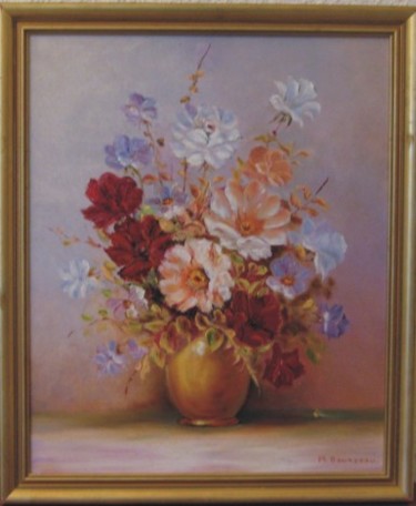 Peinture intitulée "Fleurs" par Michel Bourdeau, Œuvre d'art originale