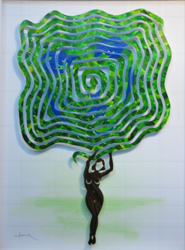 Peinture intitulée "Arbre de vie II" par Michel Castanier, Œuvre d'art originale, Acrylique