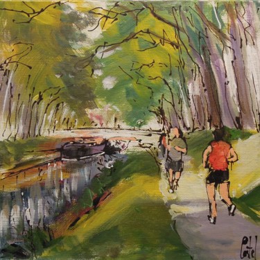 Peinture intitulée "Toulouse, Canal de…" par Michel Castel, Œuvre d'art originale