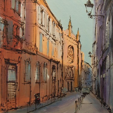 Peinture intitulée "Toulouse, Rue des C…" par Michel Castel, Œuvre d'art originale, Acrylique