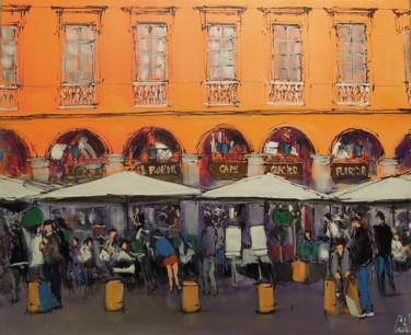 Malarstwo zatytułowany „Toulouse, Le Florida” autorstwa Michel Castel, Oryginalna praca, Akryl