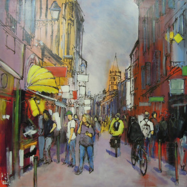 Peinture intitulée "Toulouse, rue du Ta…" par Michel Castel, Œuvre d'art originale