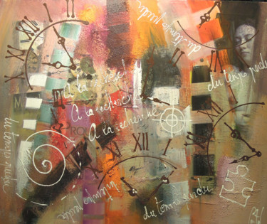 Peinture intitulée "A la recherche du t…" par Michel Castel, Œuvre d'art originale, Acrylique