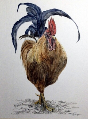 MAURICE Peinture intitulée "MAURICE" par Michel Cendra-Terrassa, Œuvre d'art originale, Aquarelle