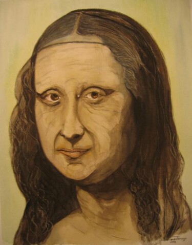 Peinture intitulée "MAMIE MONA" par Michel Cendra-Terrassa, Œuvre d'art originale