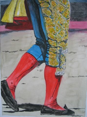 Painting titled "PASEO" by Michel Cendra-Terrassa, Original Artwork