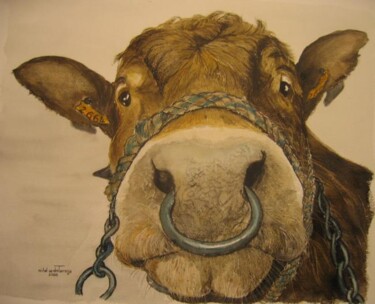 Painting titled "BEAU LIMOUSIN..." by Michel Cendra-Terrassa, Original Artwork