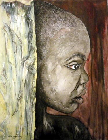 Painting titled "PEUR  AFRICAINE" by Michel Cendra-Terrassa, Original Artwork