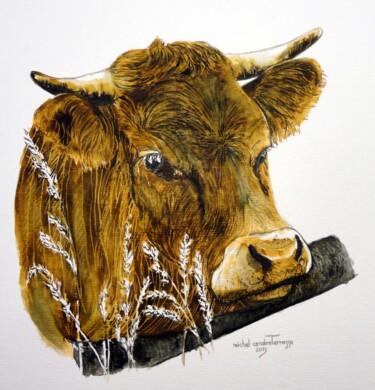 Peinture intitulée "VACHE 8" par Michel Cendra-Terrassa, Œuvre d'art originale