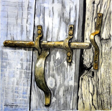 Painting titled "LA ROUILLE ATTAQUE" by Michel Cendra-Terrassa, Original Artwork, Watercolor