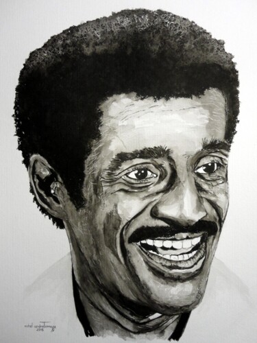 Peinture intitulée "SAMMY DAVIS JUNIOR" par Michel Cendra-Terrassa, Œuvre d'art originale, Aquarelle