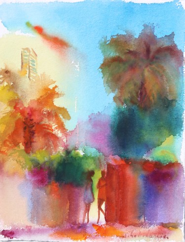 incandescence Painting titled "incandescence" by Michel Charrier, Original Art, Watercolor